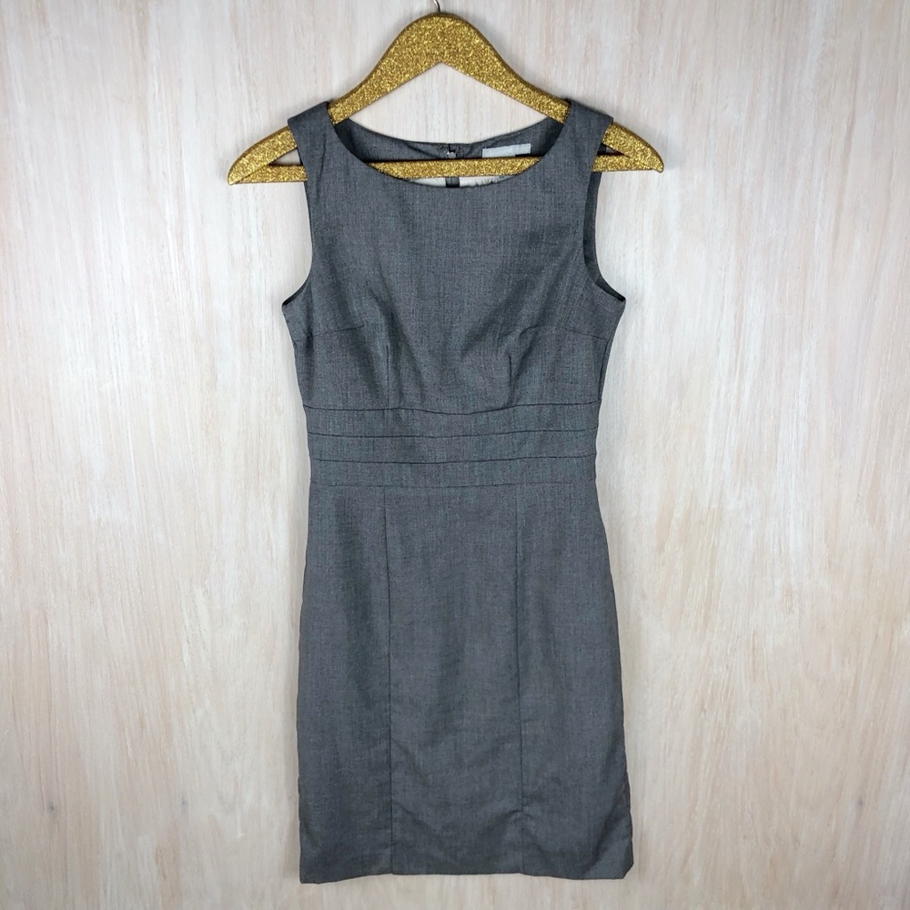 H&M Gray Sleeveless Classic Sheath Dress
